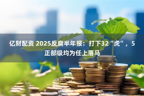 亿财配资 2025反腐半年报：打下32“虎”，5正部级均为任上落马